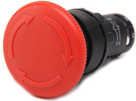 Emas Monoblock control button without self return red 1R (T0-MB200E)