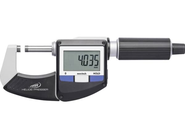 HELIOS PREISSER IP40 1866210 Mikrometri Digitaalisella näytöllä 0 - 25 mm Lukema: 0,001 mm