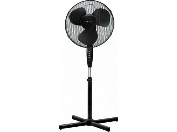 Clatronic VL 3603 S, Kotitaloustuuletin ilman lapoja, Musta, Lattia, Metalli, 40 cm, Painikkeet