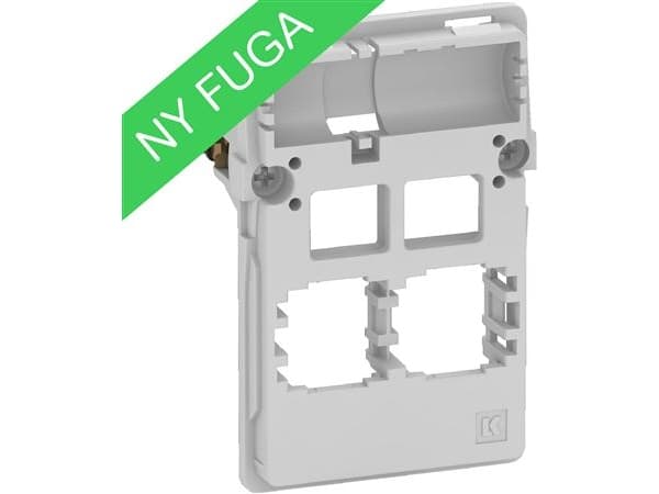 LAURITZ KNUDSEN Datauttag FUGA T3 - 1.5 modulinsats, för 2 Actassi-kontakter, levereras utan lock och kontakt