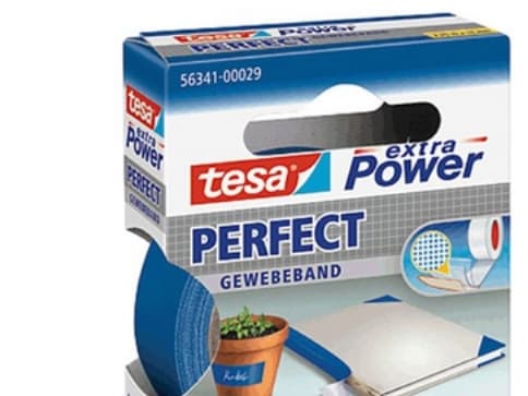 Tesa extra Power Perfect - Tygtejp - 19 mm x 2.75 m - blå
