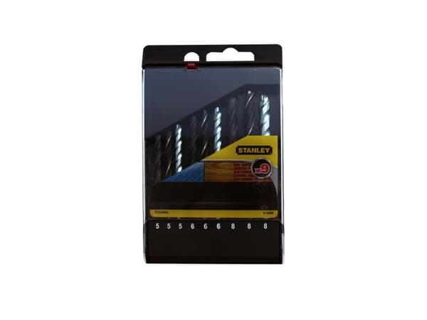 Stanley STA56005-QZ, Borr, Murverk, Metall, Trä, 5/6/8 mm, 5/6/8 mm, 5/6/8 mm, 9 styck