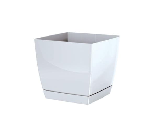Prosperplast COUBI blomsterpotte 6L - hvit (210mm x 210mm x 192mm)