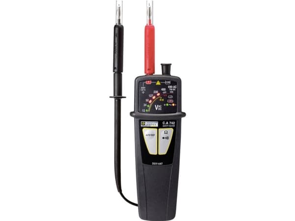 Chauvin Arnoux C.A 742 IP2X To-polet spændingstester CAT IV 600 V Akustik, Søjlediagram, LED