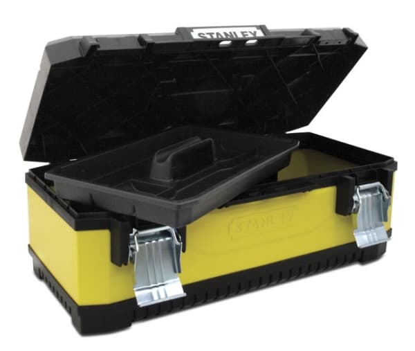 Stanley 1-95-614, Verktygslåda, Metall, Plast, Svart, Gul, 22,5 l, 28 kg, Gångjärn