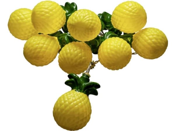 Konstsmide 3126-383, Dekorativ lyslenke, Gul, Plast, IP20, 6 t, Ananas