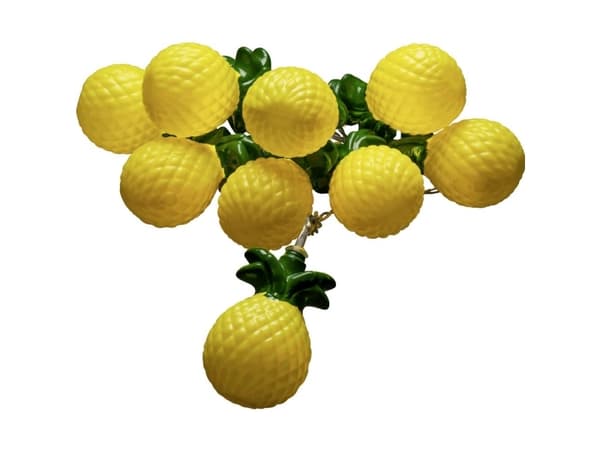 Konstsmide 3126-383, Dekorativ lyslenke, Gul, Plast, IP20, 6 t, Ananas