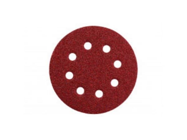 Metabo 631584000, Sandpapper, Metall, Polyester, Rostfritt stål, Stål, Trä, Röd, Rund, 12,5 cm, 12,5 cm