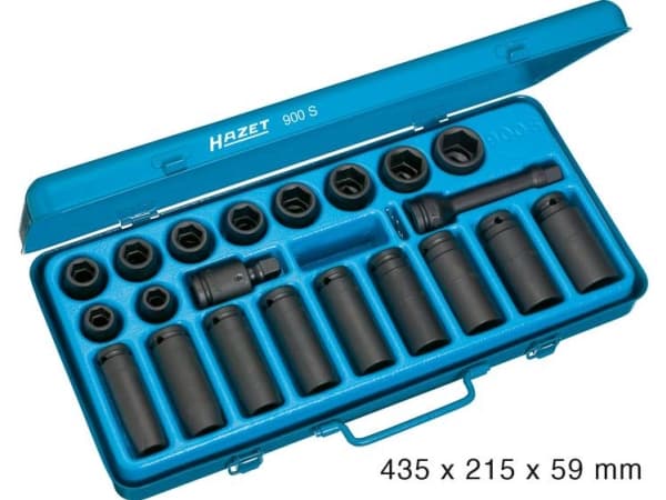 Hazet Kraft-topnøgleindsats-sæt 1/2 (12,5 mm) 23 dele 900S