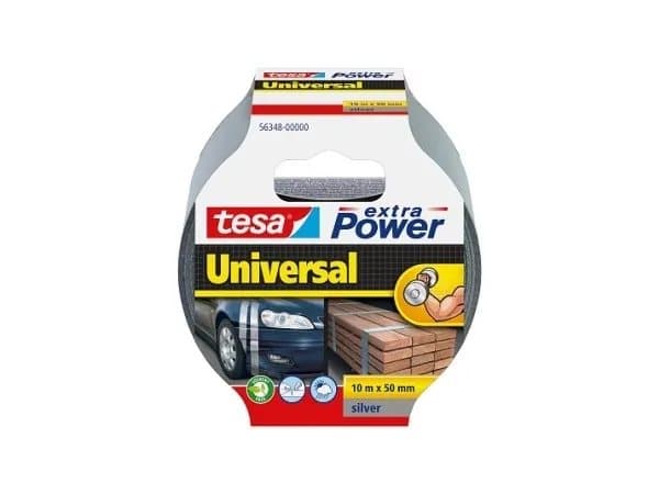 tesa UNIVERSAL 56348-00000-06 Tekstiltape tesa® extra Power Sølv (L x B) 10 m x 50 mm 1 stk