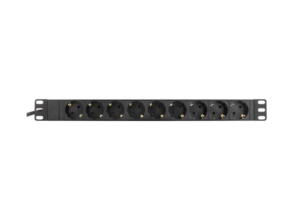 Deltaco GT-8527, 2 m, 9 AC-pistorasia(a), Sisätila, Musta, 3680 W, 44,4 mm