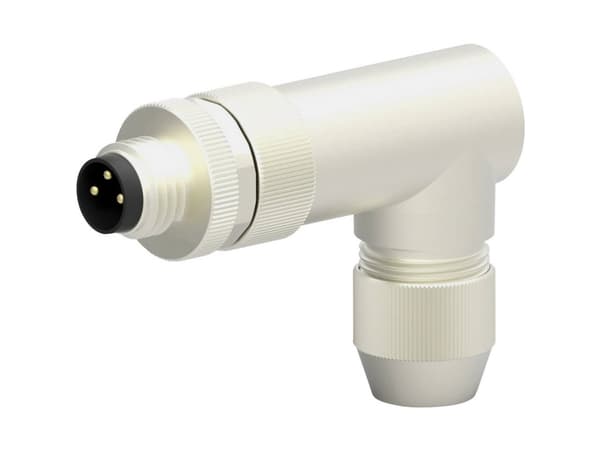 TE Connectivity T4013019031-000 Sensor-, aktuator-stik, M8 Stik, vinklet Pol-tal (RJ): 3 1 stk