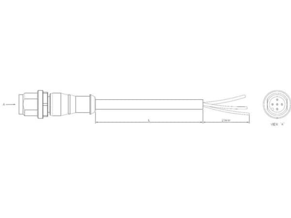 TE Connectivity 1-2273042-1 Sensor/manöverdonskontakt monterad M12 hane rak 1,50 m