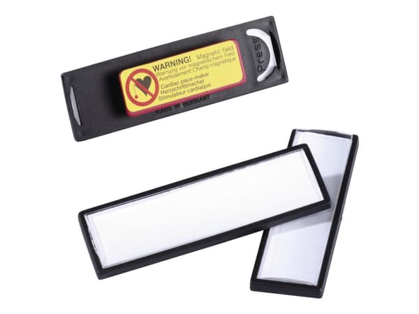 DURABLE CLIP-CARD - Navneskilt - for 17 x 67 mm - magnet - svart (en pakke 25)