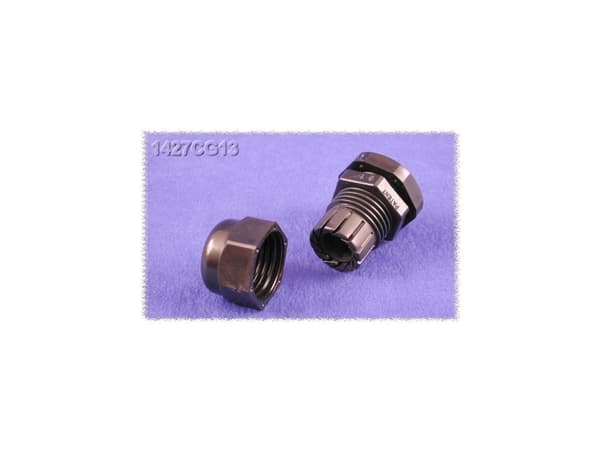 Hammond Electronics 1427CG21 Däckavlastningsklämma-diameter (max.) 18 mm Polyamid Svart 1 st