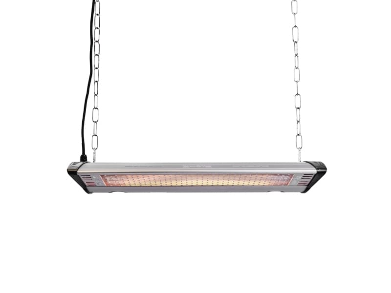 HORTUS Terrassvärmare gångjärn modell 1000/2000 W, GT, med fjärrkontroll, silver (211-309)