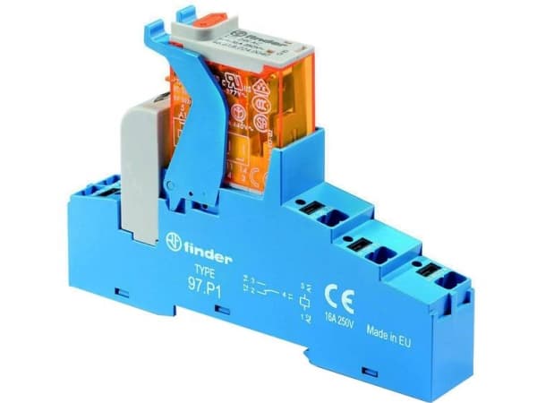 Finder 4C.P1.9.024.0050 LED-portin komponentti Nimellisjännite: 24 V/DC Katkaisuvirta (max.): 16 A 1 x kytkentäkosketin 1 kpl 1 kpl