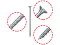 Miniatyrbilde 2 av 5: Fischer 670467, Skru, Rustfritt stål, Tre, Generell nytte, Delgjenge, Flathode