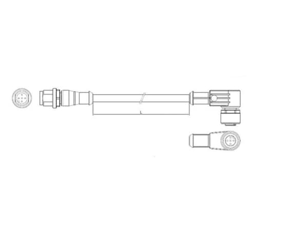 TE Connectivity 2273127-4, M12, M12, Hane/Hona, Svart, Polyuretan (PUR), Polyvinylklorid (PVC), -40 - 90 ° C