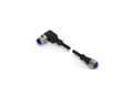 Pikkukuva 1 / 4: TE Connectivity 1-2273120-4, 1,5 m, M12, M12, Hanstik/Hunstik, Sort, Polyvinyylikloridi (PVC)