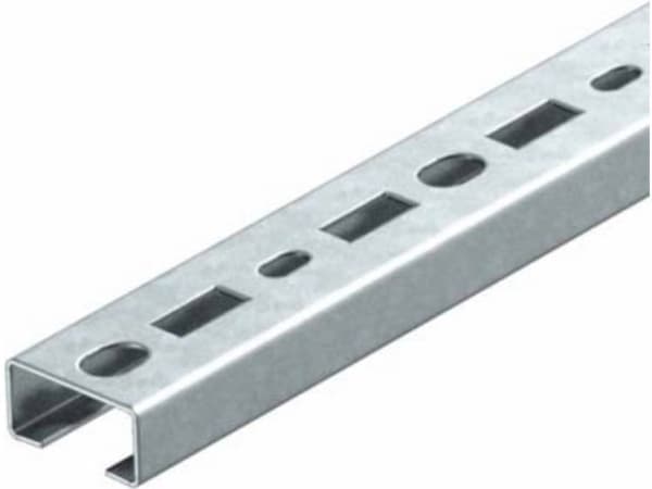 OBO Bettermann Vertr profiilikisko rei'itetty 35x18 mm CML3518P1000FS pituus 1000mm, leveys 35mm, korkeus 18mm, aukon leveys 17mm, materiaalin paksuu