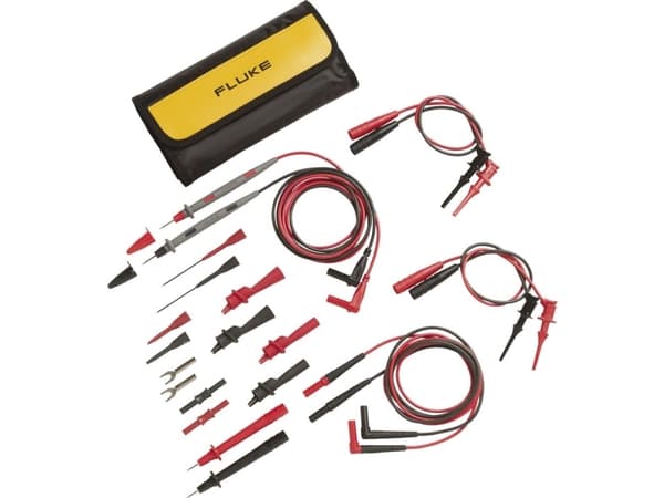 Fluke TL81A, Testausanturi, Musta, Harmaa, Punainen, Keltainen, CAT III, 300 V, 10 A, 11 kpl