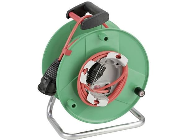 Brennenstuhl 1098560001, 38 m, 1 AC-utgångar, Utomhus, IP44, Plast, Grön, Orange