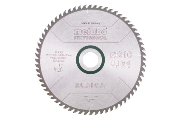Metabo 628063000 Rundsavblad 216 mm 1 stk