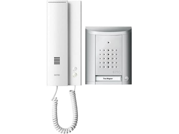 Ritto by Schneider Entravox Dörrintercom Bredband Komplett set 1-familjshus Silver