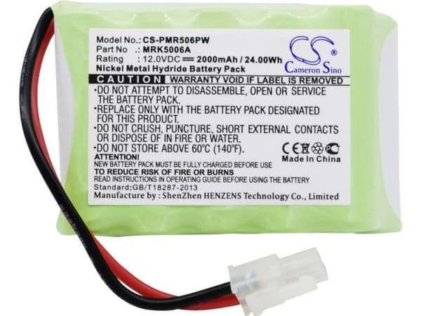 CS Cameron Sino CSPMR506PW Værktøjsbatteri Erstatter original-batteri MRK5002, MRK5002C, MRK5006A, 196-796-678 12 V 2000 mAh NiMH