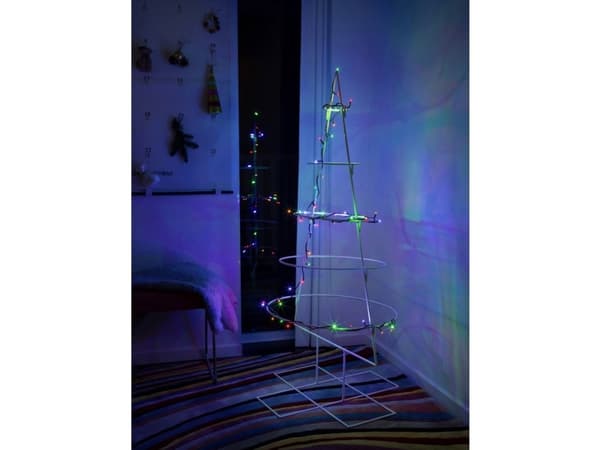 Konstsmide 6351-520 Micro ljuskedja Internt via strömförsörjning Antal glödlampor 20 LED (RGB) RGB Belyst Längd: 1,33 m Dimbar