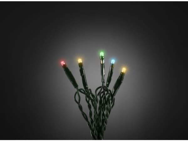 Konstsmide 6351-520 Micro ljuskedja Internt via strömförsörjning Antal glödlampor 20 LED (RGB) RGB Belyst Längd: 1,33 m Dimbar