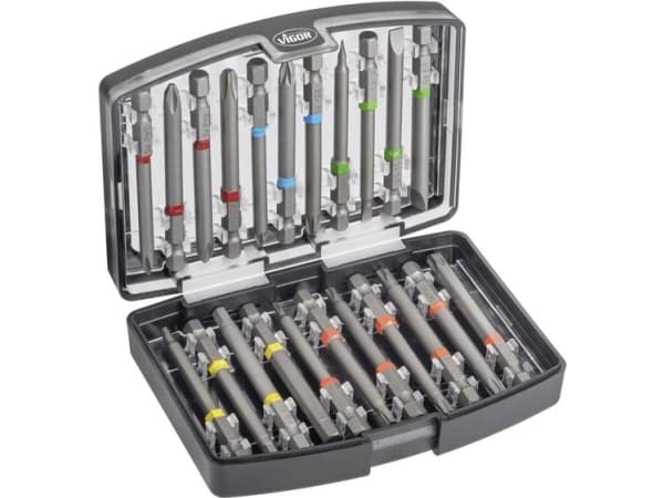 VIGOR Bit Box V6068, 22 pieces, bit set (long version)
