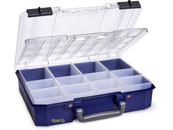 raaco CarryLite 80 4x8-12/DLU, Blå, Polykarbonat (PC), Polypropylen (PP), 337 mm, 278 mm, 82 mm, 1,25 kg