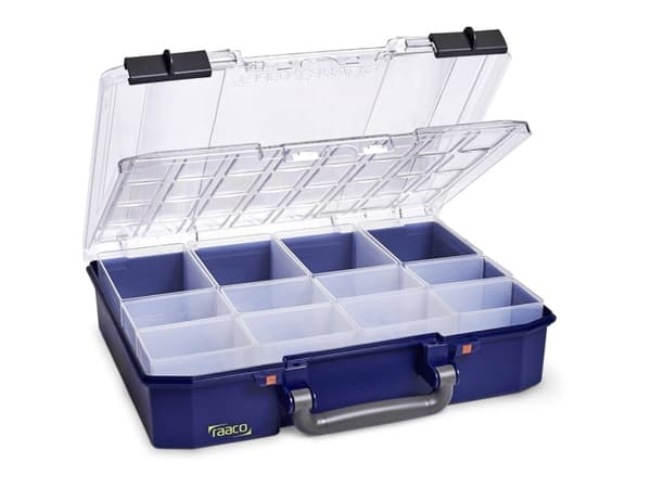 raaco CarryLite 80 4x8-12/DLU, Blå, Polykarbonat (PC), Polypropylen (PP), 337 mm, 278 mm, 82 mm, 1,25 kg