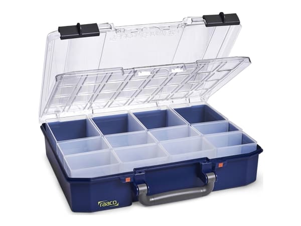 raaco CarryLite 80 4x8-12/DLU, Blå, Polykarbonat (PC), Polypropylen (PP), 337 mm, 278 mm, 82 mm, 1,25 kg