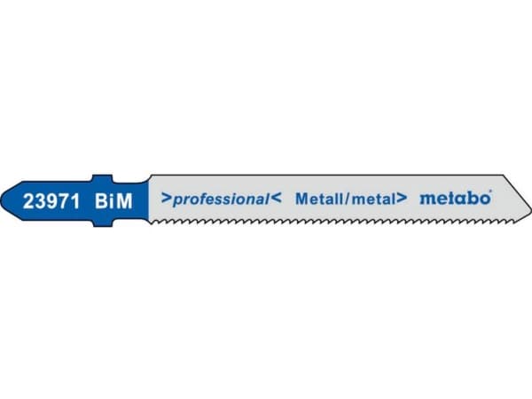 Metabo 623971000, Stikksagblad, Ikke-jernholdig metall, Blad metall (medium tykk), Bimetall, Blå, Grå, 5,1 cm, 1,2 mm
