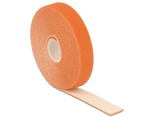 Delock - Kardborrefäste - 5 m - orange