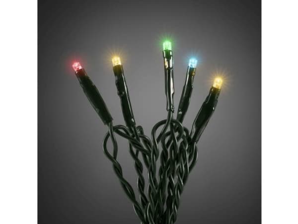 Konstsmide 6355-520 Micro light chain Internt drivet (tillval) Antal glödlampor 200 LED (RGB) RGB Belyst Längd: 13,93 m Dimbar