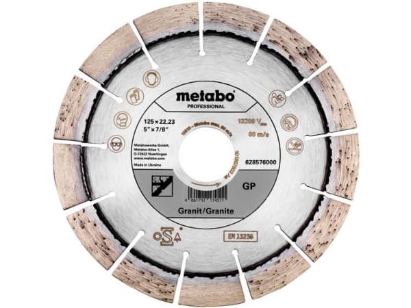 Metabo 628576000, Granitt, 12,5 cm, 2,22 cm, 12200 RPM, Metabo, 1 stykker