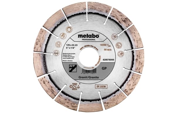 Metabo 628576000, Granitt, 12,5 cm, 2,22 cm, 12200 RPM, Metabo, 1 stykker