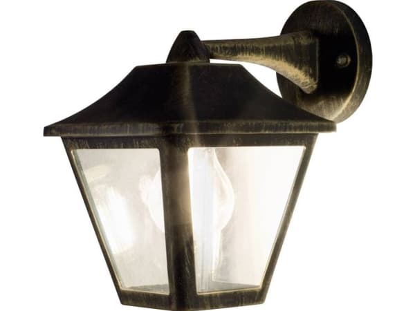 LEDVANCE ENDURA CLASSIC Tradition, Väggbelysning för utomhusbruk, Svart, Guld, Gjuten aluminium, IP44, Entré, Fasad, Trädgårdsgång, Terass, I