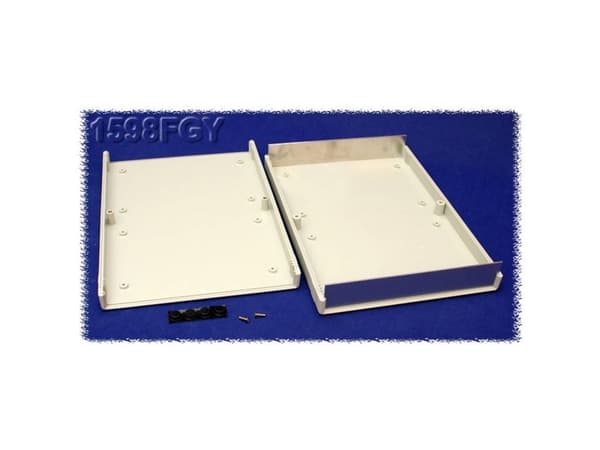Hammond Electronics 1598FGY Instrumenttikaappi 250 x 160 x 40 ABS Grå 1 stk Hammond Electronics 1598FGY Instrumenttikaappi 250 x 160 x 40 ABS Grå 1 s