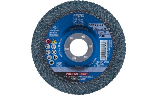 PFERD 67689052, 12,5 cm, 12200 RPM, 40 g, 10 stykker