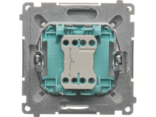 Kontakt-Simon BMP1.01/21, Tryckknappsbrytare, Plast, Rostfritt stål, IP20, IP44, 250 V, 10 A