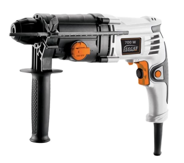 VZM700 Hammer 700W, SDS-Plus, bagasjerom, tilbehør, Vulcan Concept