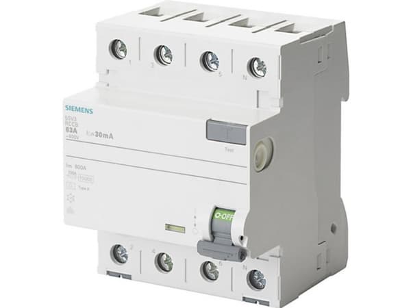 Siemens 5SV36466KK12 FI-turvakytkin A 4-napainen 63 A 0,3 A 400 V 400 V