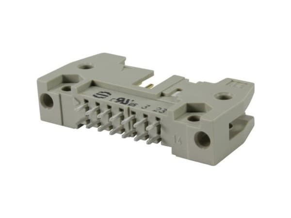 Harting 09 18 516 6914, PCB 16-Pin M, Grå, Termoplastisk harts, Kopparlegering, 20 mO, 1000 V