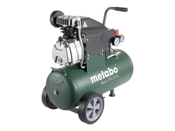 Metabo BASIC 250-24 W - Luftkompressor - 1500 W - oljesmurt - 200 l/min - 24 liter - 110 l/min