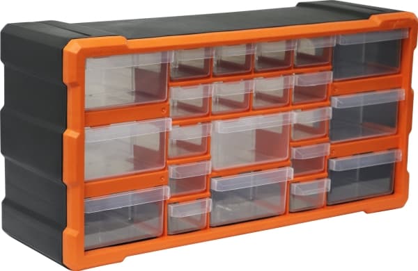 Boxer® sortimentskasse med 22 skuffer 25 × 50 × 16 cm